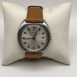 Vintage 1970s Bulova 23 Automatic Men’s Watch 11AOACD Caliber Date Running Well